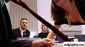 Busty Office Woman Gets Fingered And Fucked Hard