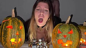 Submissive Couple Squirts Intensely On Halloween