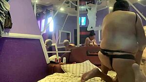 Couple explores front and back positions in amateurs scene.