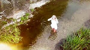 Cindy Dollar Strips Red Dress, Vibes Shaved Pussy Outdoors