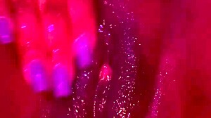 ebony babe masturbates her pussy until she cums hard.