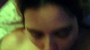 Wife sucking her husband's cock so passionately at home.