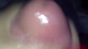 Red nail hand job leads to cum 😏