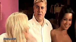 Kacey Jordan leads friends in oral and anal gangbang action