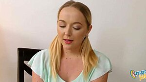 naughty iris rose strips and sucks huge dick for freedom