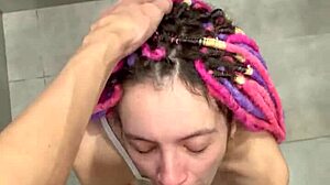 사정 후 거대한 분출, 정액 생으로 먹어!