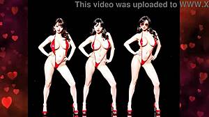 Valentine’s Day dance with stunning breast expansion