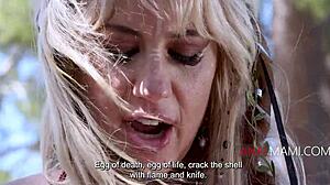 Jessica ryan gets anal fucked outdoors.