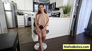 lovely petite asian slut shows round boobs perky ass sexy tats