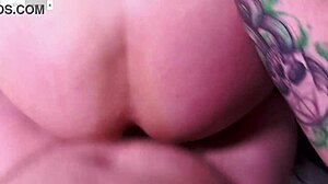 hot couple in lingerie enjoys pov doggy style session