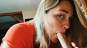 famous hotwife and husband in homemade sex tape with riding and blowjob