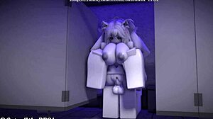 Cowgirl riding and missionary sex in the bathroom