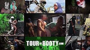 عاهرة مسلمة تعمل زبي الأمريكي في هذه الجولة المجنونة!