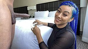 can you handle this sloppy blowjob from blue hair throatgoat?