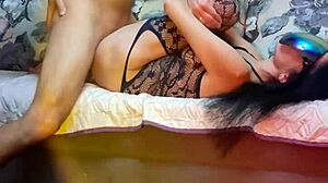 Wife Rides Cowgirl In Black Stockings Homemade Pussy Fucking!