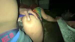 monster cock awaits in backyard for sneaky anal play with tight beauty