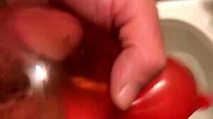 Detailed Scene of Condom Pissing in Part 2