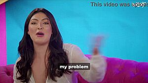 Hot Latina lesbian licks tattooed teen's shaved pussy