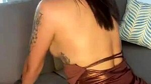 masturbating to neighbor's cock while husband is away