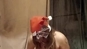 Female slave does self-session striptease with caresses and magic wand 😈