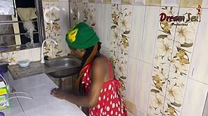 Two lovers make it out in the kitchen full video on red