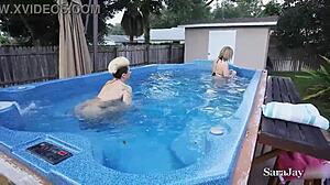 Della Dane in sensual lesbian anal with big tits