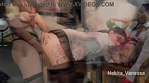 threesome with students and teacher using toys