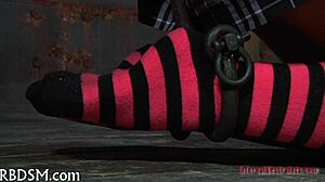 intense whipping in sadomasochism scene