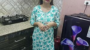 Indian stepmom slams stepson hard in kitchen with young 18+ heat!