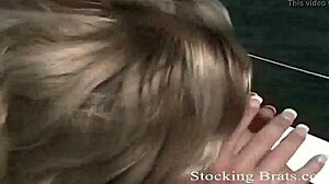 we love sucking stocking covered toes in our bdsm fetish session