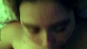 Wife sucking her husband's cock so passionately at home.