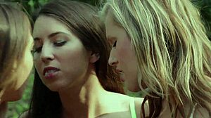 sabrina star sara luvv serena blair sexy lezzie threesome on blanket