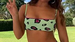 Hot Argentinian Teen's Pussy Pops Out Excitedly