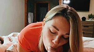 famous hotwife and husband in homemade sex tape with riding and blowjob