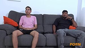 One Cougar Teaches Two Latin Rookies How to Fuck!