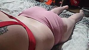 Ivy19921 gets her pussy slammed hard doggystyle. A huge load explodes on her natural tits.