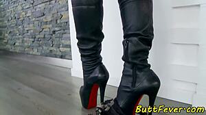 i teased in high heels and got buttfucked hard. this glamour babe couldn't escape the rough anal pounding!