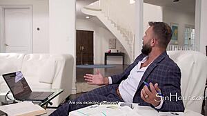 yo, watch this couple spitroast heartbroken blonde with will pounder, cherry kiss, and lolly dames!