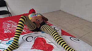 Stepmother Masturbates, Then Stepson Rubs Penis On Her Feet!