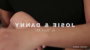 i watch the big cock brunette give blowjob in group