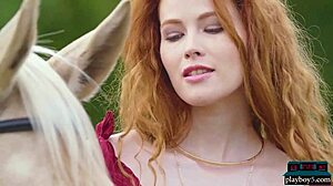 GORGEOUS REDHEAD MILF SOLO OUTDOOR!