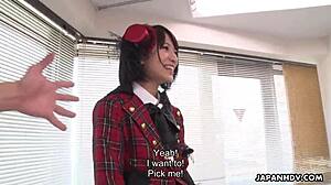 Japanese Ruri Narumiya dominates with uncensored facesitting in stockings