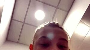 Ever seen a teen 18+ squirt hard in a changing room?