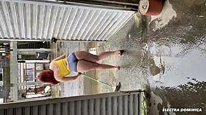 Hired Brazilian Latina Prostitute For Work! Her Beautiful Ass Makes Everyone Drool In Voyeur Fetish Scene!