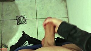 Work's bathroom is perfect for jerking off