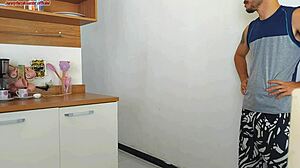 Young Wife Fucks Friend While Husband Showers