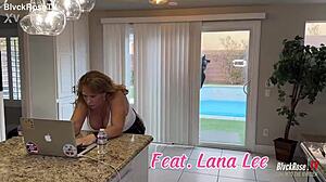 LovelyLanalee Catches Neighbor's Husband MrBlvckRose Peeping In Her Back Yard While Working From Home