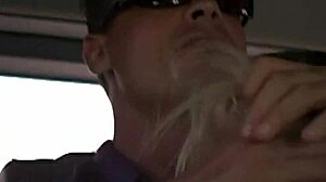 Blonde chick with big tits gets away with everything