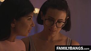 Gorgeous MILF boldly shows her pussy to ex-husband's sister.