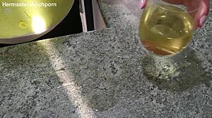 Kiwi Milf Slurps Wine From Floor